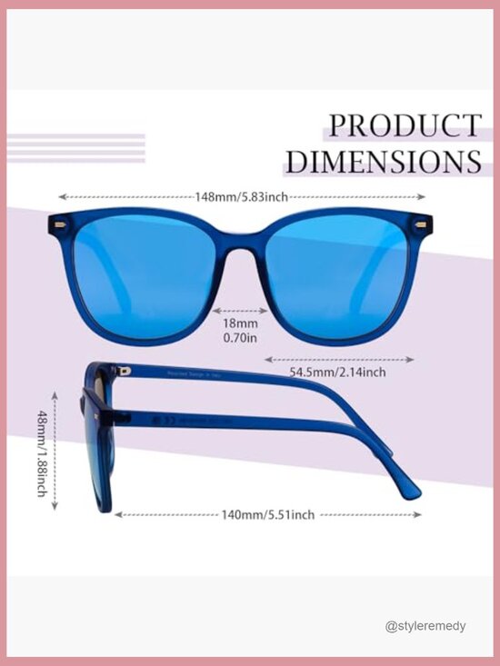Polarized Mirrored Sunglasses with UV400 Protection, Oversized Square Frame main image 7